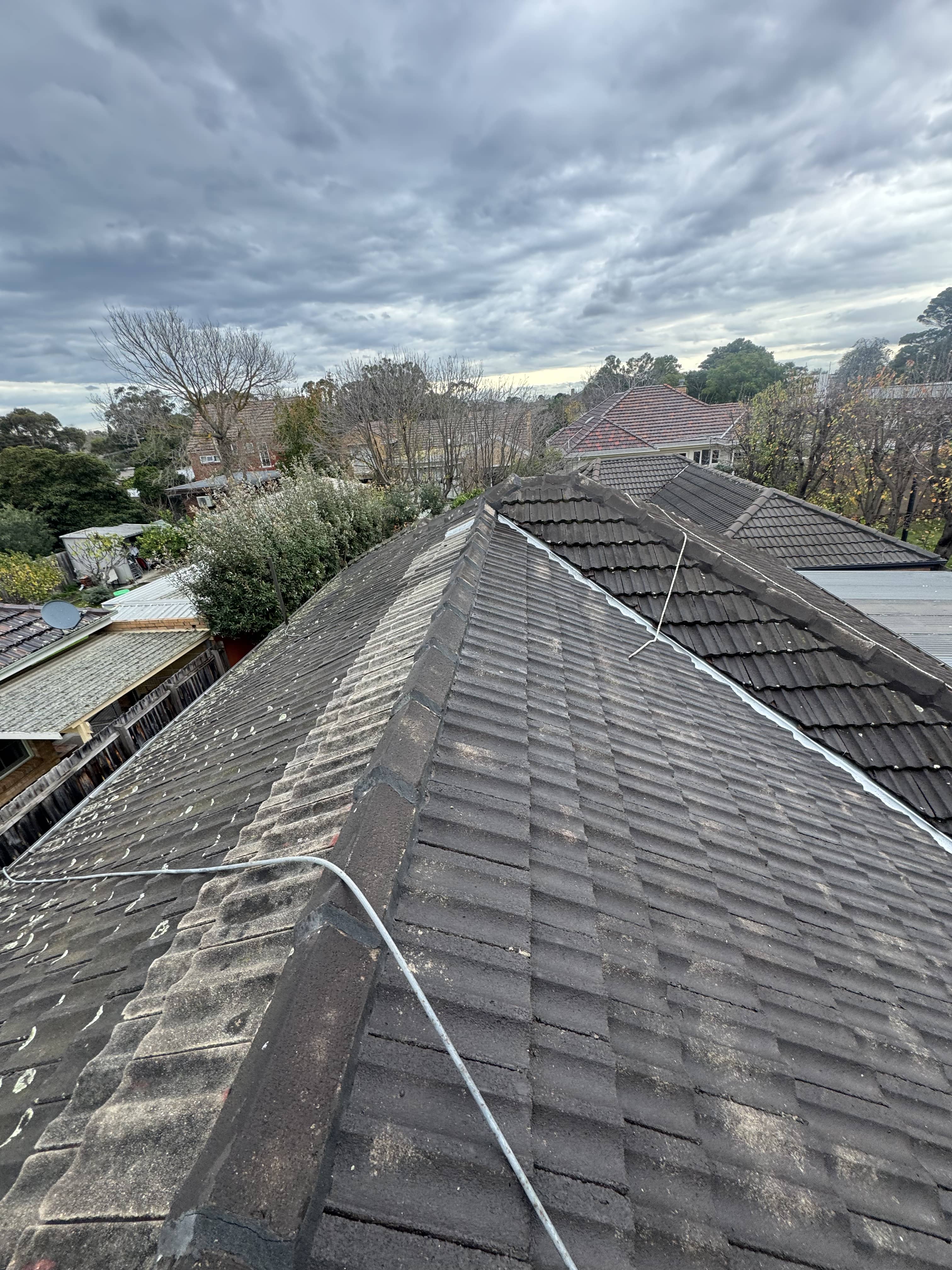 concrete roof after repainting melbourne
