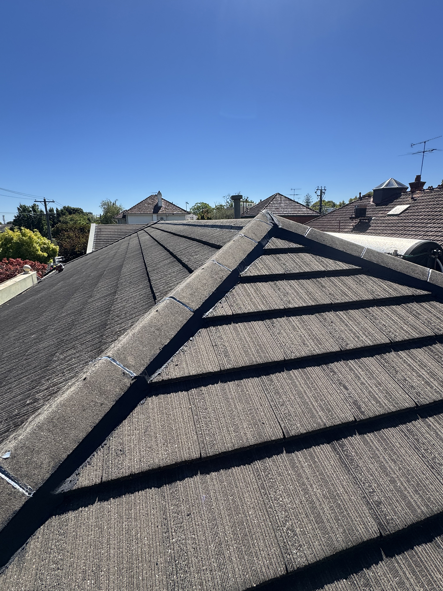 completed concrete roof repointing project melbourne
