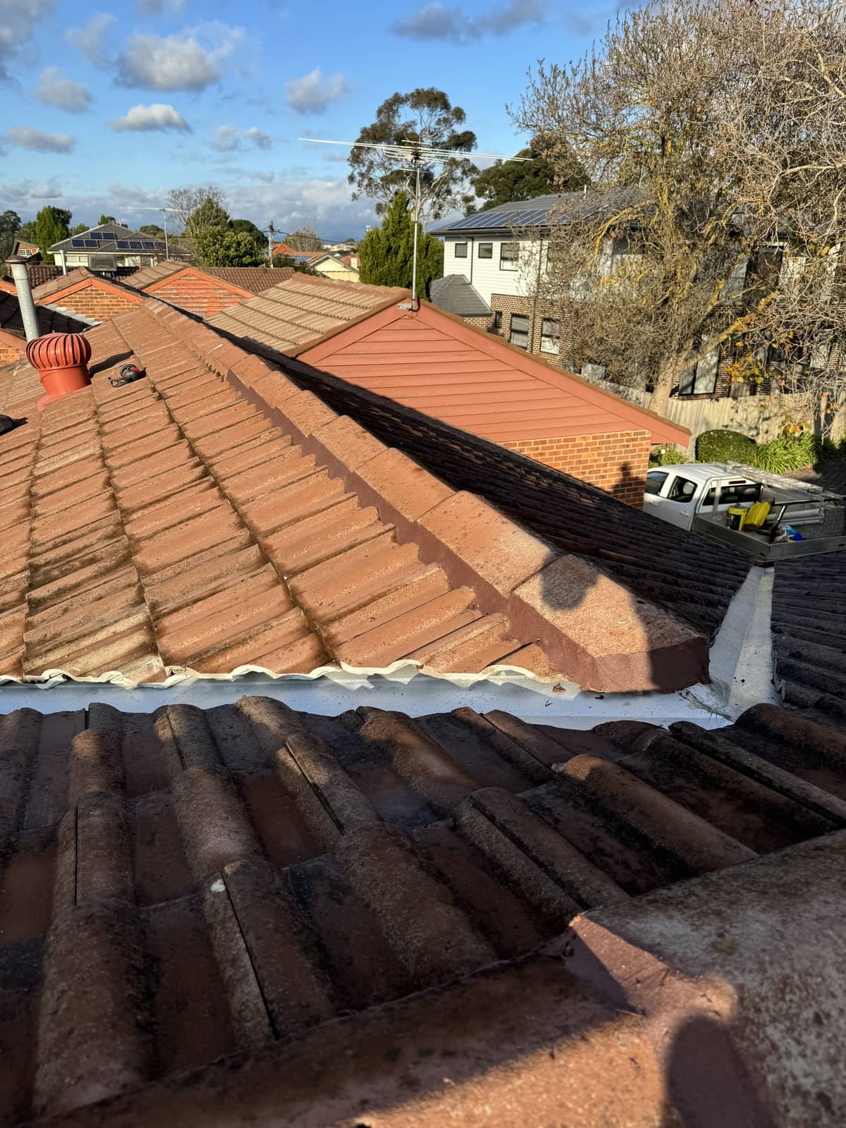 concrete roof repointing finished result melbourne